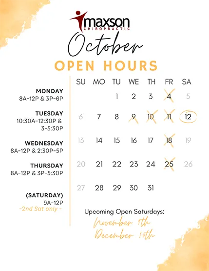 Chiropractic Richmond TX October 2024 Calendar